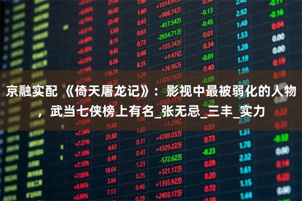 京融实配 《倚天屠龙记》：影视中最被弱化的人物，武当七侠榜上有名_张无忌_三丰_实力